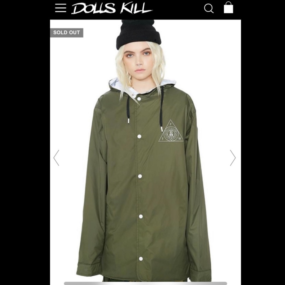 Dolls Kill Rebel8 Sect Hooded Parka Sold Out